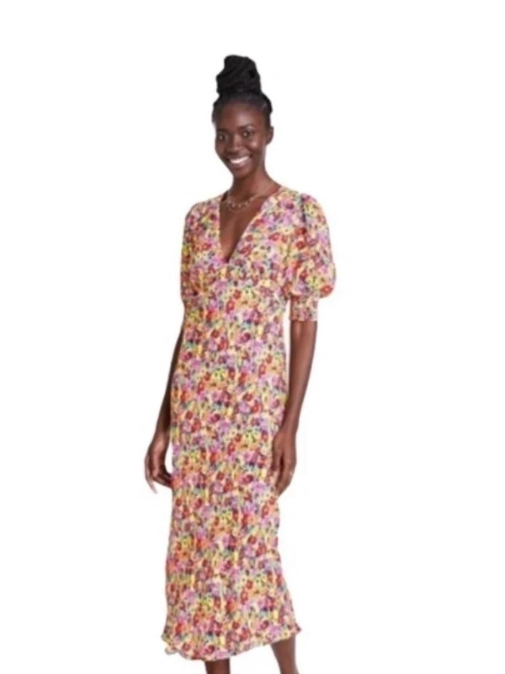 RIXO Multicolor Floral Maxi Dress in Pink, Yellow & Green - Picture 7 of 7